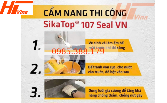 Chống thấm bằng Sika Topseal 107 với 3 bước đơn giản